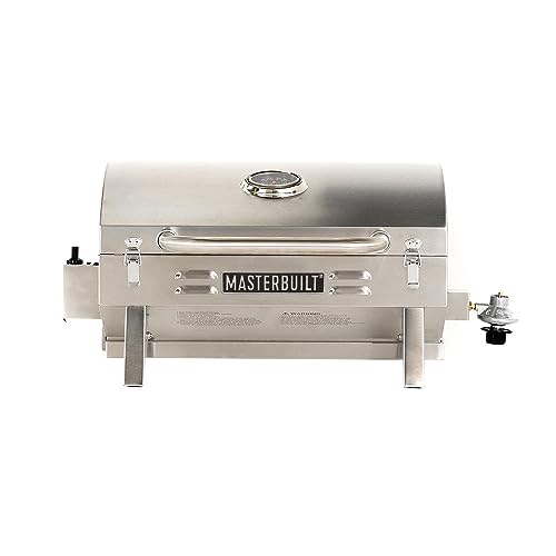 Masterbuilt Portable Propane Grill, Stainless Steel, Camping Gear