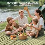 Yamokizy Double Camping Sleeping Pad, Ultra-Lightweight Inflatable Sleeping Mat with Built-in Pillow, Foot Pump, Compact and Portable, Ideal for Outdoor Camping Gear, Backpacking, Hiking(Duo)