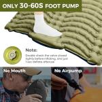 Yamokizy Double Camping Sleeping Pad, Ultra-Lightweight Inflatable Sleeping Mat with Built-in Pillow, Foot Pump, Compact and Portable, Ideal for Outdoor Camping Gear, Backpacking, Hiking(Duo)