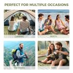 Yamokizy Double Camping Sleeping Pad, Ultra-Lightweight Inflatable Sleeping Mat with Built-in Pillow, Foot Pump, Compact and Portable, Ideal for Outdoor Camping Gear, Backpacking, Hiking(Duo)