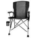 Anmiro Folding Camping Chair with Cup Holder and Storage Bag, Heavy Duty Support 400 LBS, Oversized Collapsible Portable Camping Chair for Outdoor Camp, Picnic, Travel, Fishing Grey