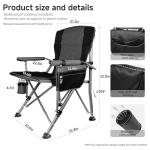 Anmiro Folding Camping Chair with Cup Holder and Storage Bag, Heavy Duty Support 400 LBS, Oversized Collapsible Portable Camping Chair for Outdoor Camp, Picnic, Travel, Fishing Grey