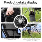 Anmiro Folding Camping Chair with Cup Holder and Storage Bag, Heavy Duty Support 400 LBS, Oversized Collapsible Portable Camping Chair for Outdoor Camp, Picnic, Travel, Fishing Grey