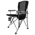 Anmiro Folding Camping Chair with Cup Holder and Storage Bag, Heavy Duty Support 400 LBS, Oversized Collapsible Portable Camping Chair for Outdoor Camp, Picnic, Travel, Fishing Grey