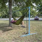 Equip Single Point Portable Hammock Stand - Perfect for Lounging & Camping Hammocks - Hang Around & Enjoy The Outdoors - Up to 400lbs Capacity