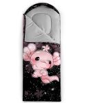 QOOMO Axolotl Cherry Blossom Printed Camping Sleeping Bags,3 Season Warm & Cool Weather,Lightweight,Waterproof Sleeping Bags for Adults & Kids,Traveling,and Outdoors,Camping Gear Equipment,31x90inch