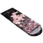 QOOMO Axolotl Cherry Blossom Printed Camping Sleeping Bags,3 Season Warm & Cool Weather,Lightweight,Waterproof Sleeping Bags for Adults & Kids,Traveling,and Outdoors,Camping Gear Equipment,31x90inch