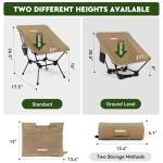 Oragati Lightweight Camping Chair, Portable Folding Chair for Camp, Backpacking, Beach, Hiking, Outdoors, Picnics, Khaki