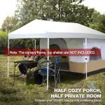 REDCAMP Canopy Camping Tent for Pop Up Canopy Tent, Inner Tent with Mesh Window, Converts Straight Leg 10'x10' or 10'x20' Canopy into Camping Tent, Fits 4-6 Person, Khaki(Frame/Shelter NOT Included)