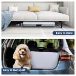 Byliable 34" Square Folding Card Table, Fold-in-Half Utility Dining Portable Table Heavy Duty HDPE White Plastic Foldable with Carrying Handle Indoor Outdoor for Picnic, Camping, Party