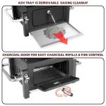 Portable Charcoal Grill, Tabletop Outdoor Barbecue Smoker, Small BBQ Grill for Outdoor Cooking Backyard Camping Picnics Beach by DNKMOR