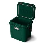 YETI Roadie 24 Hard Cooler with DoubleDuty Shoulder Strap and Drain Plug, Black Forest Green