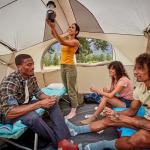 Coleman WeatherMaster 10-Person Camping Tent with Rainfly & Room Divider, Spacious Weatherproof Family Tent with Carry Bag