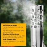 Camping Wood Stove Portable Camping Tent Stove,Stainless Steel Hot Tent Stove with Chimney Pipes & Storage Bag,Large Firebox Hot Tent for Outdoor Cooking and Heating