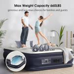 VOSSER Air Mattress Full with Built in Pump,18''Inflatable Mattress of Upgraded Vertical Beams,Self Inflatable/Deflation Blow Up Mattress in 3 Mins,Flocked Top Airbed with Carry Bag for Home, Camping