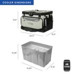 Titan by Arctic Zone 48 Can Zipperless Soft Cooler with HardBody Liner, Seagrass