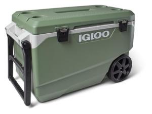 Igloo ECOCOOL 90 QT Maxcold Lattitude Cooler, Insulated Cooler Chest with Wheels, Leak-Proof Outdoor Cooler, 5-Day Ice Retention, 134 Can Capacity