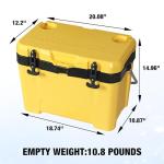 YELLOW JACKET 27 Quart Ice Cooler, Portable Ice Chest Hard Cooler Box with Retention Insulation and Heavy Duty Handle for Camping, Picnic, Beach, Drink, Beverage, Fishing,Yellow
