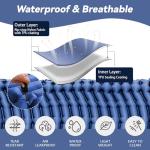 Pretyw Sleeping Pad for Camping - Ultralight Camping Mattress with Pillow, Built-in Foot Pump, Compact Inflatable Portable Mat for Backpacking, Hiking, Car Traveling, Beach, Tent