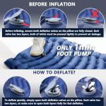 Pretyw Sleeping Pad for Camping - Ultralight Camping Mattress with Pillow, Built-in Foot Pump, Compact Inflatable Portable Mat for Backpacking, Hiking, Car Traveling, Beach, Tent