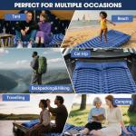Pretyw Sleeping Pad for Camping - Ultralight Camping Mattress with Pillow, Built-in Foot Pump, Compact Inflatable Portable Mat for Backpacking, Hiking, Car Traveling, Beach, Tent