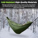 CROSSHIP Hammock Underquilt for Camping - Full Length Orange Lightweight Warm Quilt for 3-4 Seasons (41-68°F) - Soft & Durable for Hiking, Backpacking, Beach, Travel - Holds Up to 500lbs