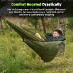 CROSSHIP Hammock Underquilt for Camping - Full Length Orange Lightweight Warm Quilt for 3-4 Seasons (41-68°F) - Soft & Durable for Hiking, Backpacking, Beach, Travel - Holds Up to 500lbs