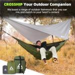 CROSSHIP Hammock Underquilt for Camping - Full Length Orange Lightweight Warm Quilt for 3-4 Seasons (41-68°F) - Soft & Durable for Hiking, Backpacking, Beach, Travel - Holds Up to 500lbs