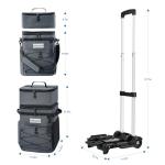 Odoland 48/72 Cans Soft Cooler with Wheels and Handle Collapsible Ice Chest Rolling Coolers on Wheels for Beach Camping Travel and Picnic