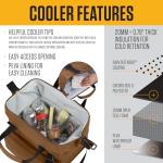 Carhartt Thick Foam Fully Insulated Cold Front Coolers, Premium Ice Retention, Durable Water Resistant Material W/Front Zippered Pocket, Lunch Cooler, Tarmac