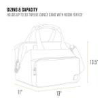 Carhartt Thick Foam Fully Insulated Cold Front Coolers, Premium Ice Retention, Durable Water Resistant Material W/Front Zippered Pocket, Lunch Cooler, Tarmac