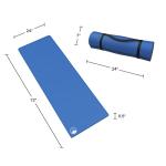 Set of 2 Foam Sleeping Mats for Camping – 0.5-Inch Waterproof Sleep Pad Set with Carry Straps for Cots, Tents, or Sleepovers by Wakeman (Blue)