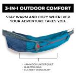 Grand Trunk 360 ThermaQuilt 3-in-1 Hammock Underquilt, Blanket and Sleeping Bag (Blue/Navy Blue)