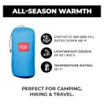 Grand Trunk 360 ThermaQuilt 3-in-1 Hammock Underquilt, Blanket and Sleeping Bag (Blue/Navy Blue)