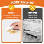 Sweetcrispy 4ft Plastic Folding Table Outdoor Indoor Heavy Duty Portable Desk with Carrying Handle for Camping Picnic Party