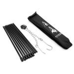 8 Piece cast iron dutch oven camping set. 4.5 Qt cast iron pot with lid and Lifter Handle；2.1qt pot handle with lid；10In Pans ；Camping Tripod with；Grill Cookware Skillet Sets，Car carry-on storage box