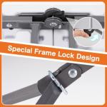 Sweetcrispy 4ft Plastic Folding Table Outdoor Indoor Heavy Duty Portable Desk with Carrying Handle for Camping Picnic Party