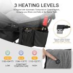 REALEAD Oversized Heated Camping Chair | Fully Thick Padded | Heated Chairs for Outdoor Sports with Back and Seat Heating | Heated Folding Chair for Adults | Support 400lbs | Battery NOT Included