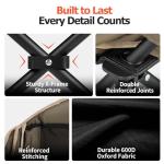 Overmont Oversized XL Camping Chair for Adults - 400lbs Support Heavy-Duty Padded Folding Chair with Side Pocket Cup Holder Cooling Bag for Outdoor Sports Garden Beach Fishing Lawn Khaki