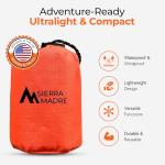 Sierra Madre Emergency Sleeping Bag – Ultralight, Waterproof Mylar Thermal Bivy Sack Tent for Hiking, Bug-Out Bags, Survival Kits – Emergency Survival Space Blanket for Heat Retention 2 Pack
