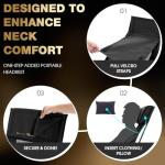 MOON LENCE High Back Folding Camping Chair, 330lbs Portable Compact Chair with Wide Seat & Ergonomic Back Support (Black)