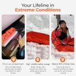 Sierra Madre Emergency Sleeping Bag – Ultralight, Waterproof Mylar Thermal Bivy Sack Tent for Hiking, Bug-Out Bags, Survival Kits – Emergency Survival Space Blanket for Heat Retention 2 Pack