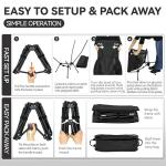 MARCHWAY Lightweight Folding High Back Camping Chair with Head Support, Stable Portable Compact for Outdoor Camp, Travel, Beach, Picnic, Festival, Hiking, Backpacking (Highback Black)