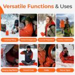 Sierra Madre Emergency Sleeping Bag – Ultralight, Waterproof Mylar Thermal Bivy Sack Tent for Hiking, Bug-Out Bags, Survival Kits – Emergency Survival Space Blanket for Heat Retention 2 Pack