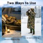 ARVAGGCY Wearable Sleeping Bag Adult,Autumn and Winter Hunting Clothes,Applicable Temperature 25℉-50℉,Suitable for Camping, Hunting, ice Fishing, Hiking and Other Outdoor use (Camouflage)