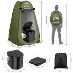 Portable Toilet Kit for Adults, Camping Toilet with Pop-Up Privacy Tent and Poo Gel Toilet Bags, Washable Portable Outdoor Showers Changing Rooms
