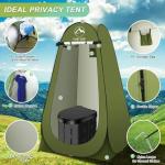 Portable Toilet Kit for Adults, Camping Toilet with Pop-Up Privacy Tent and Poo Gel Toilet Bags, Washable Portable Outdoor Showers Changing Rooms