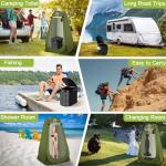 Portable Toilet Kit for Adults, Camping Toilet with Pop-Up Privacy Tent and Poo Gel Toilet Bags, Washable Portable Outdoor Showers Changing Rooms