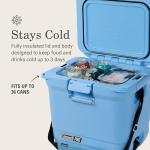 Coleman Pro Heavy-Duty 25qt Ultra-Light Premium Hard Cooler, Extra-Thick Insulation Keeps Ice up to 3 Days, 36-Can Capacity