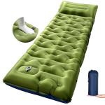 KASBAH Camping Sleeping Pad,Extra Wide 6 inch Thick Inflatable Sleeping Pads with Built-in Foot Pump and Pillow,Ultralight Camping Mat Gear for Outdoor Hiking,Camping